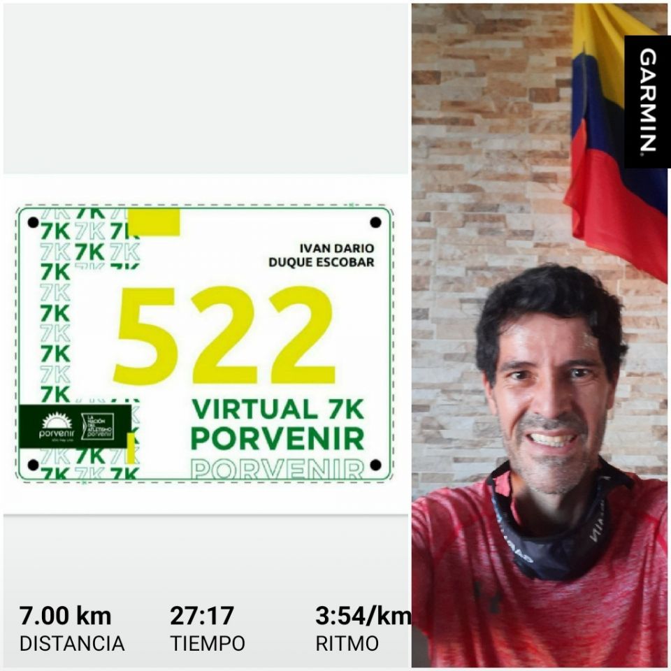 Hoy corri la carrera Virtual 7K Porvenir